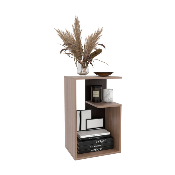 English Elm Everet 25" 3-Tier Shelf Side Table – Compact Multicolor End Table with Sturdy Shelves for Storage and Style B070P363824
