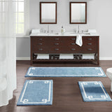 Madison Park Evan Transitional Cotton Tufted Bath Rug 24x40 MP72-6208 Blue