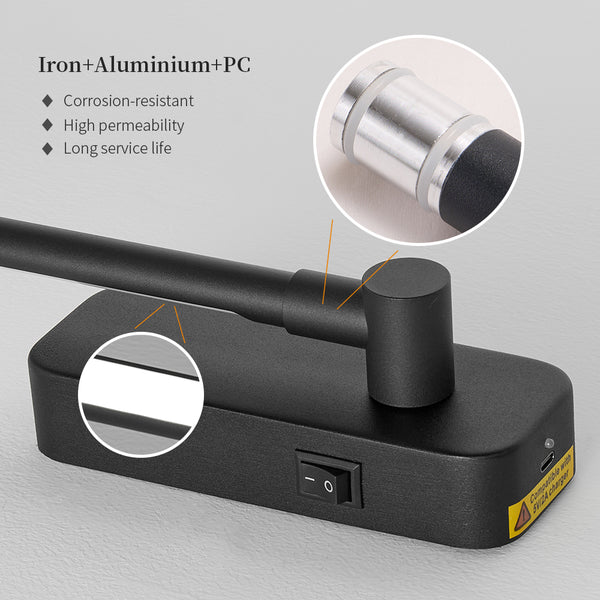 English Elm Rechargeable Magnetic LED Wall Lights 2-Pack with Remote, Dimmable 3CCT Timer Anti-Rust Black W2312P374960