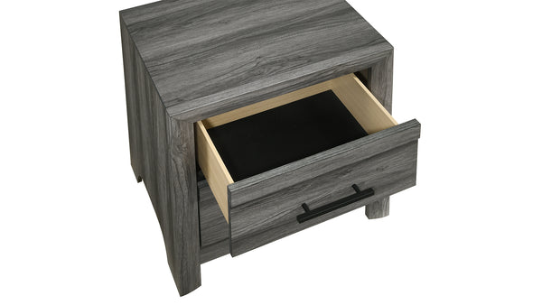 English Elm Denver Modern Twin 5-Piece Bedroom Set in Gray — Contemporary Wood Bed, Nightstand, Dresser, Chest & Mirror (Coordinated) B009S02018