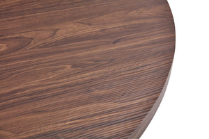 English Elm Round Foldable Mdf Dining Table with Radial Legs for Small Space Bistro Interiors Dark Walnut W3493P462092