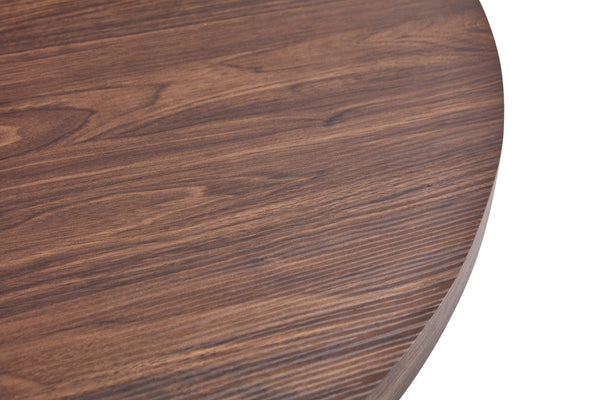 English Elm Round Foldable Mdf Dining Table with Radial Legs for Small Space Bistro Interiors Dark Walnut W3493P462092