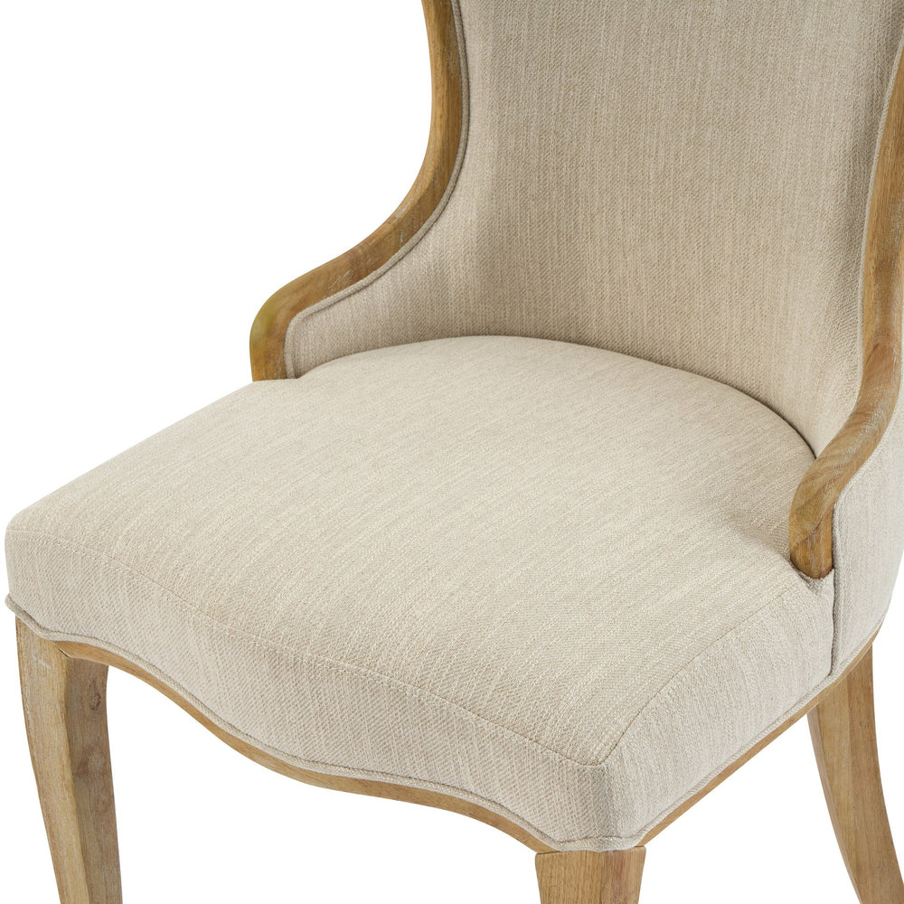 English Elm Christopher Knight Home® - Heart-Back Wingback Dining Chairs Set Of 4 - Elegant Upholstered Comfort With Natural Wood Legs N768P283429N_4
