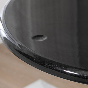 English Elm HOMCOM Adjustable Round Bar Table with Airlift, 29.5"-38.25" Height, Sturdy Metal Base, Black W2225P173869