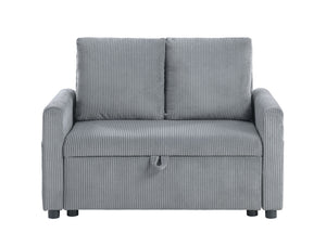 English Elm Ottavio Corduroy Loveseat with Hidden Storage and Arm Pockets for Small Spaces B2749S00258