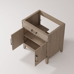 English Elm Grey Oak Single-Sink Bathroom Vanity 30" W X 22" D – Modern Design With Soft-Close Storage Solutions B2731P259761