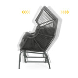 Christopher Knight Home® - Noble House - Palos Outdoor Wicker Glider Chair - Dark Gray