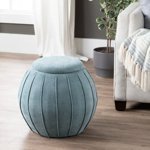 Crestview Collection Modern Chenille Ottoman With Hidden Storage - Stylish & Functional Accent For Your Living Room Space Blue Solid Wood Evfzr4340blu