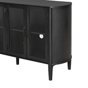 English Elm Christopher Knight Home® - Storage Cabinet: Stylish Black Entryway Console With 4 Doors - Large, Versatile & Durable Design N780P330603B