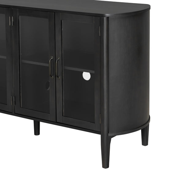 English Elm Christopher Knight Home® - Storage Cabinet: Stylish Black Entryway Console With 4 Doors - Large, Versatile & Durable Design N780P330603B