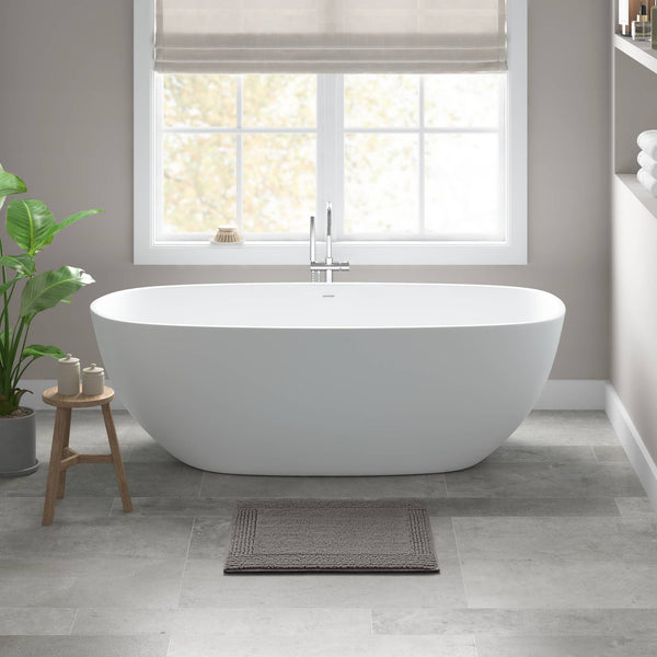 JLA Home Madison Park Signature - 100% Cotton Plush 3000 GSM Tufted Reversible Bath Rug — Spa-Soft, OEKO-TEX Certified Luxury Mat Charcoal MPS72-517