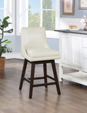 OSP Home Furnishings Allingham 26" Swivel Stool Cream / Dk Walnut