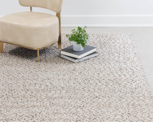 Sunpan UMEA Hand-Woven Rug - Luxurious Contemporary Style with Unique Artisanal Craftsmanship for Any Space Cream 106222