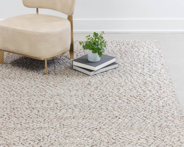 Sunpan UMEA Hand-Woven Rug - Luxurious Contemporary Style with Unique Artisanal Craftsmanship for Any Space Cream 106222
