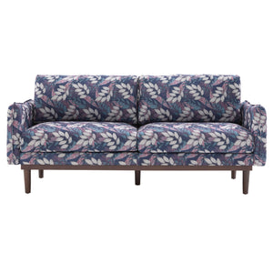 English Elm Modern Chenille Loveseat with Pocket Spring Cushions and Rubberwood Legs for Living Room Blue N763P347228C
