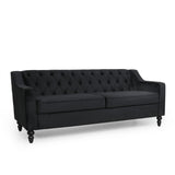 Christopher Knight Home® - Noble House - Knouff Modern Glam Tufted Velvet 3 Seater Sofa