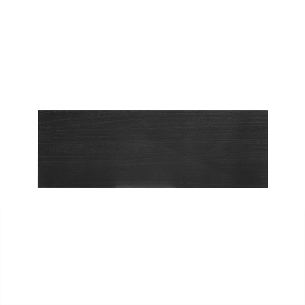 English Elm Trexm Retro Modern Console Table Two Drawers Geometric Matte Black Gold Entryway N715P227910B