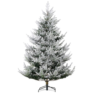 English Elm Homcom 7.5 Foot Artificial Christmas Tree - Lifelike, Easy Setup, Durable Steel Base, Low Maintenance W2225P249668