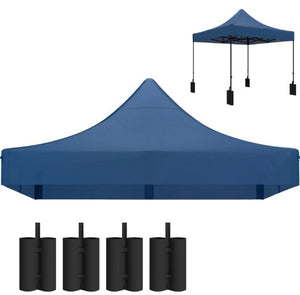 English Elm Replacement Oxford Cloth Canopy Top for 10x10 Pop up Frames with Upf50 Protection Navy Blue T3971P426432