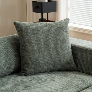 English Elm Modular L-Shaped Lounge Chair & Cloud Sofa In Green Chenille - Soft, Deep Seating, No Assembly Needed W2012S00011