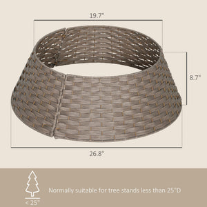 English Elm 2.25 Ft Hand-woven Plastic Tree Collar Rustic Farmhouse Holiday Base Cover T3971P390769
