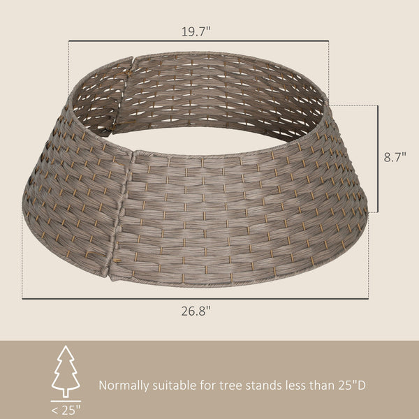 English Elm 2.25 Ft Hand-woven Plastic Tree Collar Rustic Farmhouse Holiday Base Cover T3971P390769