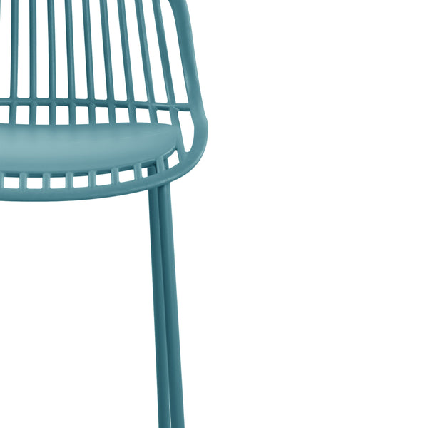 English Elm Benson Outdoor Stackable Barstools Set of 2 Uv Resistant Plastic Metal Patio Seating N776P390482B