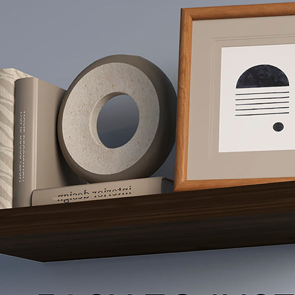 English Elm Dark Dark walnut Floating Shelf with Concealed Mounting, Scratch & Moisture Resistant Modern Display 96-char B062P373794