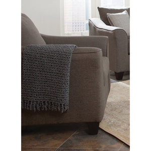 English Elm Paige Charcoal Grey Flared Arm Chair with Curved Arms & High-Density Foam Cushions for Comfort and Style B062P340752