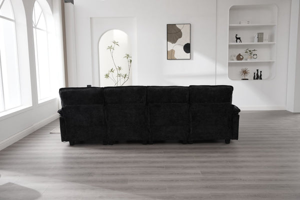 English Elm United U-Shape 106" Sectional Sofa - Cloud Couch With Usb Ports, Storage Ottoman & Comfy Pillows W1568S00229-GIGA