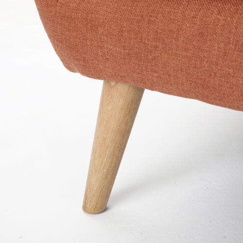 English Elm Christopher Knight Home® - Love mid-century two-seater loveseat with button-tufting, rolled arms, plush fabric and tapered legs Burnt Orange N771P202668C