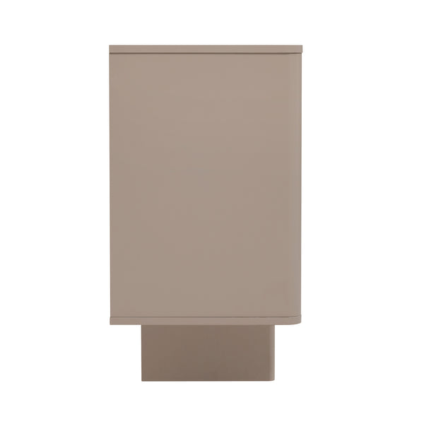 English Elm Ella 71" Sideboard with Soft-Close Doors, Adjustable Shelves, 9 Cubby Spaces & Modern Sled Legs Mocha B365S00109