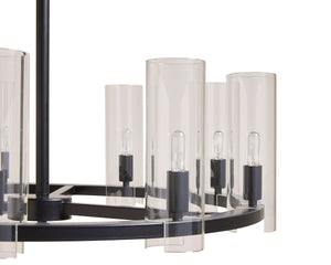 Sunpan Clarabelle Chandelier: Elevate Your Home Decor with Timeless Elegance and Stunning Glass Shades Small - 31W x 31D x 62H