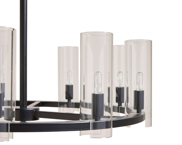 Sunpan Clarabelle Chandelier: Elevate Your Home Decor with Timeless Elegance and Stunning Glass Shades Small - 31W x 31D x 62H