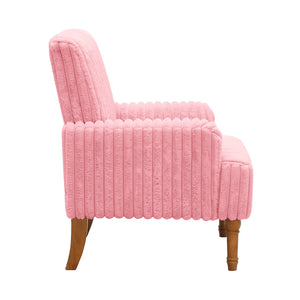 English Elm Modern Wide Wale Corduroy Accent Chair Solid Wood Legs Upholstered Living Room Seat W5568P445696
