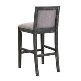 Christopher Knight Home® - Noble House - - 30.5 Inch Height Bar Stools Set Of 2, Rubber Wood Frame,Fabric Sponge Cushion And Upholstered Barstools, Retro Bar Chairs Suitable For Kitchen Island,Bedroom,Dining Room.