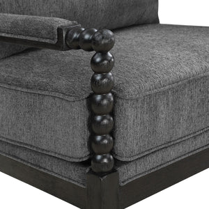 OSP Home Furnishings Eliza Spindle Chair Charcoal