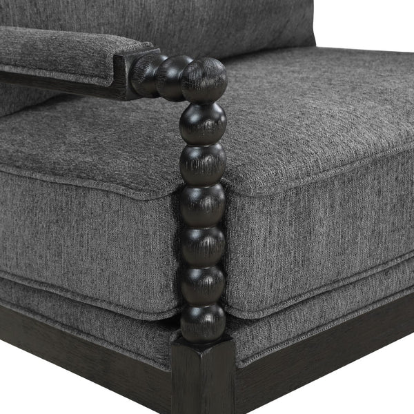 OSP Home Furnishings Eliza Spindle Chair Charcoal