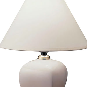 English Elm 13" Elegant Ivory Ceramic Table Lamp With Linen Shade – Perfect For Bedside Or Living Room Decor B072116107