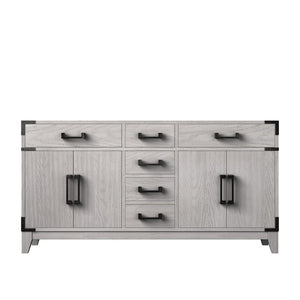 English Elm White Oak Double Bath Vanity - 60" W X 22" D, Elegant Storage, Soft-Close Features, Fully Assembled B2731P259865-GIGA