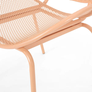English Elm Christopher Knight Home® - ELBA Modern Mesh Shell Chat Set with Powder-Coated Iron Frame, Retro Minimal Outdoor Seating Orange N775P250740O