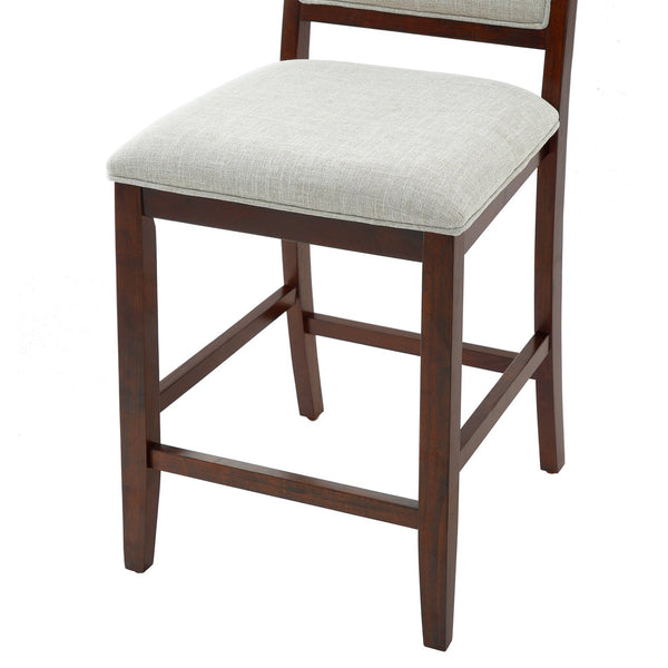 English Elm Counter Height Rubberwood Barstools Set of 2 Upholstered Seats for Kitchen Island Cherry N752P377070C