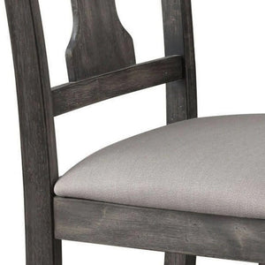 English Elm Rustic Weathered Gray Upholstered Side Chairs Set of 2 with Splatback Comfort for Dining 38"H B2741P330137