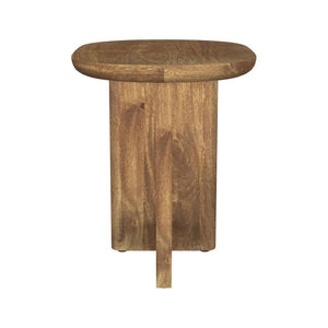 English Elm Oval Mango Wood Accent Table – Sculpted Brown Design For Modern Living Room, Entryway & Den Use B016P384762-GIGA