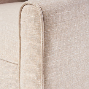 English Elm Christopher Knight Home® - Light Beige Linen Push Back Chair with Plush Padding, Ergonomic Recline, Durable Frame for Home Comfort 52422.00FLBEI