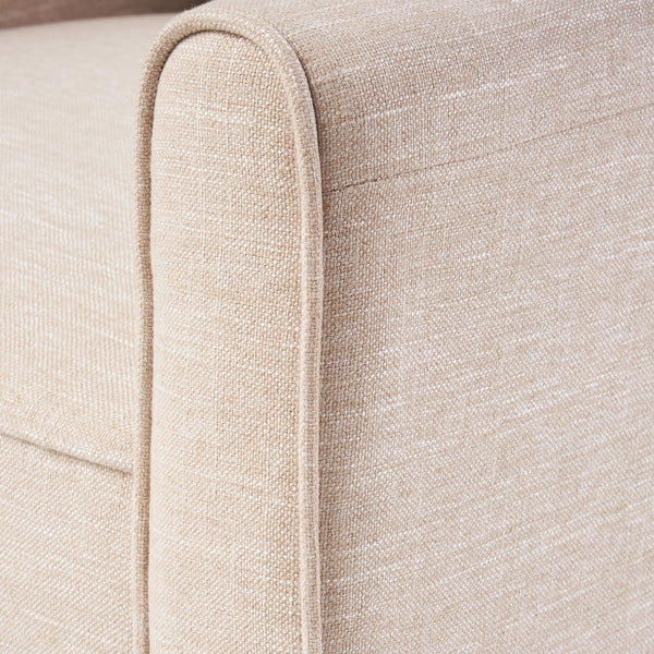 English Elm Christopher Knight Home® - Light Beige Linen Push Back Chair with Plush Padding, Ergonomic Recline, Durable Frame for Home Comfort 52422.00FLBEI