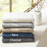 INK+IVY Nova Global Inspired Cotton Dobby Slub 6 Piece Towel Set II73-1256 Ivory