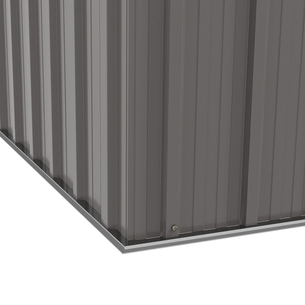 English Elm Outsunny Galvanized Steel Lean to Shed with Sliding Doors and Vented Backyard Storage W2225P174117