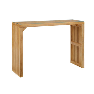 English Elm Dining Pine Multi-Use Bench & Table Set with Tempered Glass, Rustic Indoor Accent for Entryway Living Room W2275P192311