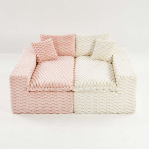 English Elm Luxury Color-Block Turtle Velvet Sofa - Versatile Modular Design For Stylish Living Room Comfort W3371S00044